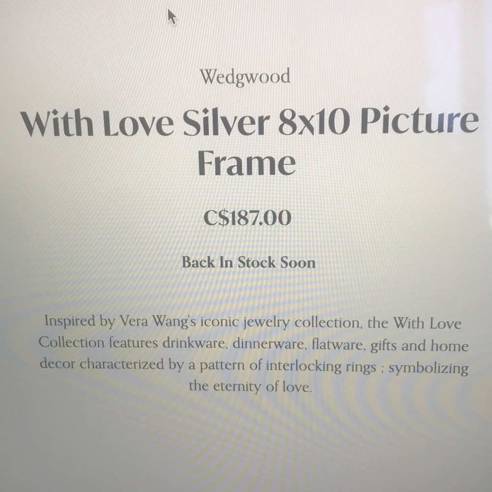 VERA WANG WEGDEWOOD FRAME - Picture 2 of 4